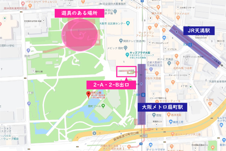 扇町公園　Map